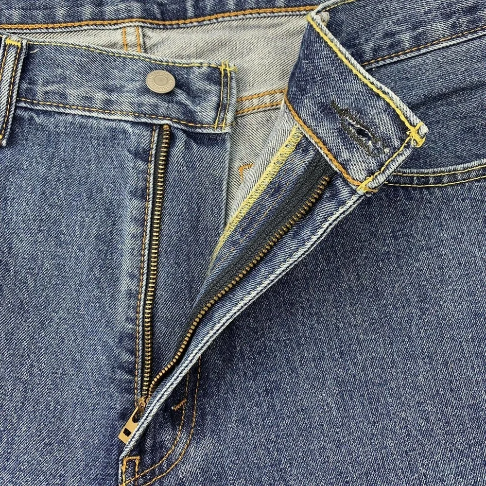 Levi’s 505 Relaxed Fit Tapered Leg Jeans Size 38x30 Medium Wash High Rise Cotton